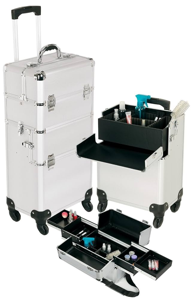 Amazon.com : Silver 360 Professional Rolling Makeup Case